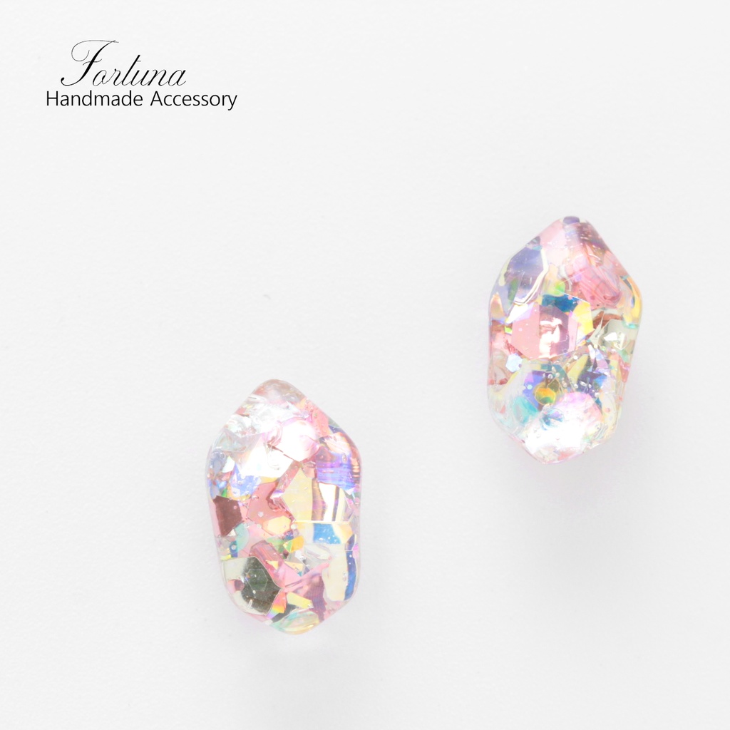 きらきら鉱石(1068) ピアス/ノンホールピアス/樹脂ピアス