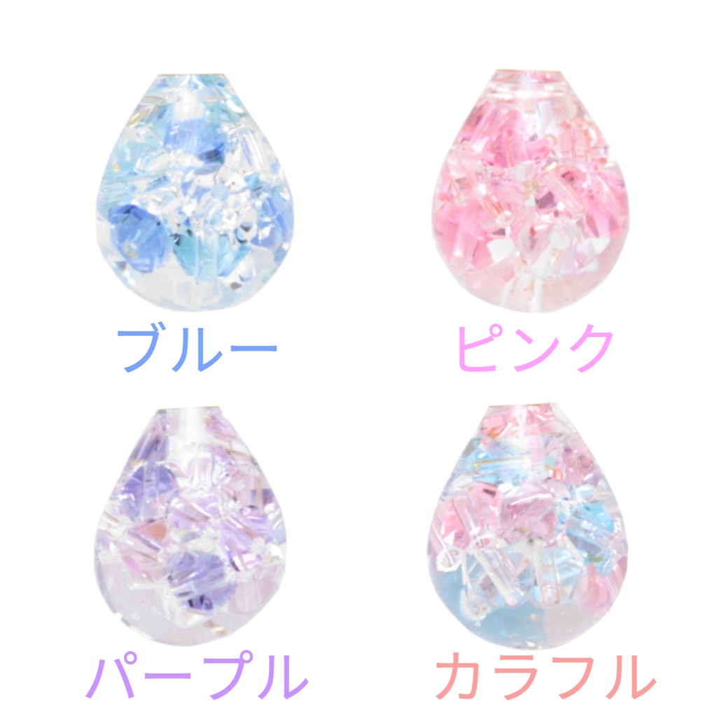 月と雫~4color~(1077) ピアス/ノンホールピアス/樹脂ピアス