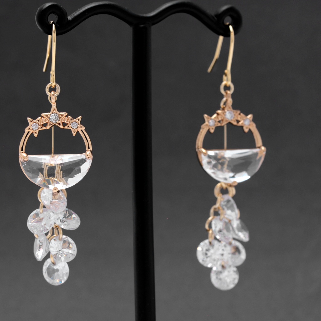 Clear crystal(1079) ピアス/イヤリング/ノンホールピアス/樹脂ピアス