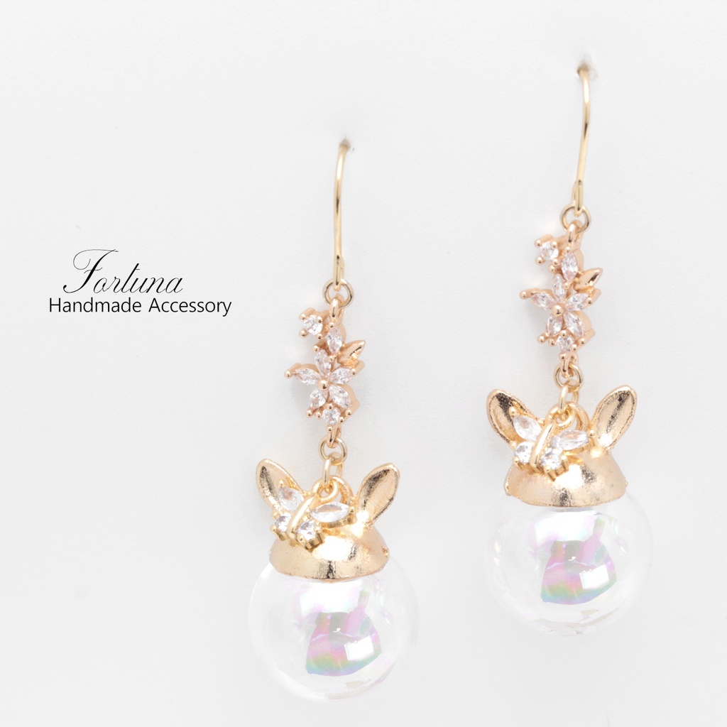 Animal Bubble~Flower~(1083) ピアス/イヤリング/ノンホールピアス/樹脂ピアス