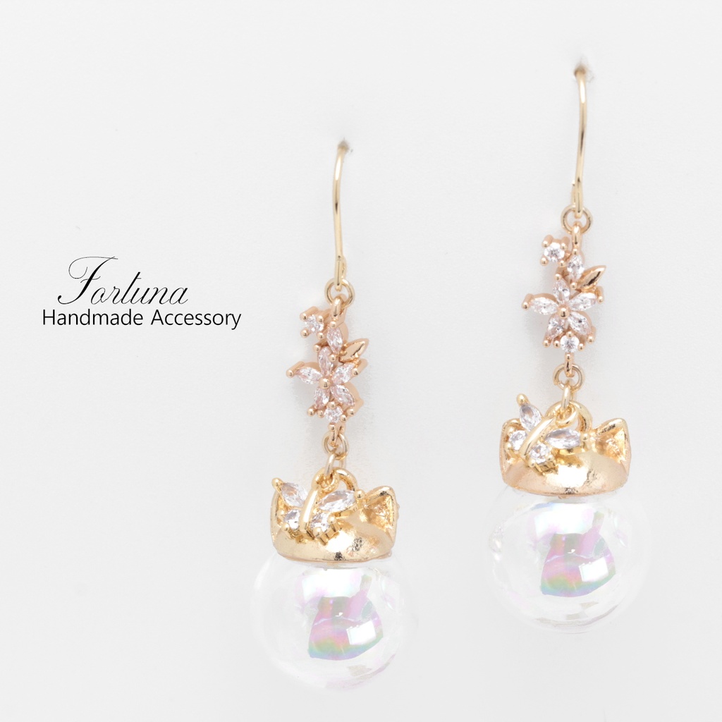 Animal Bubble~Flower~(1083) ピアス/イヤリング/ノンホールピアス/樹脂ピアス