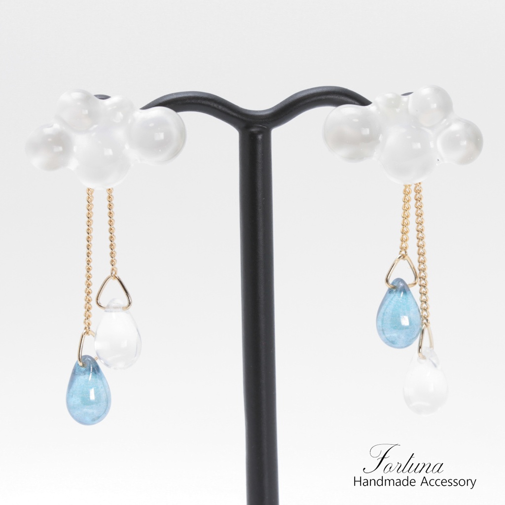 雲と雨~3way~(1100) ピアス/ノンホールピアス/樹脂ピアス