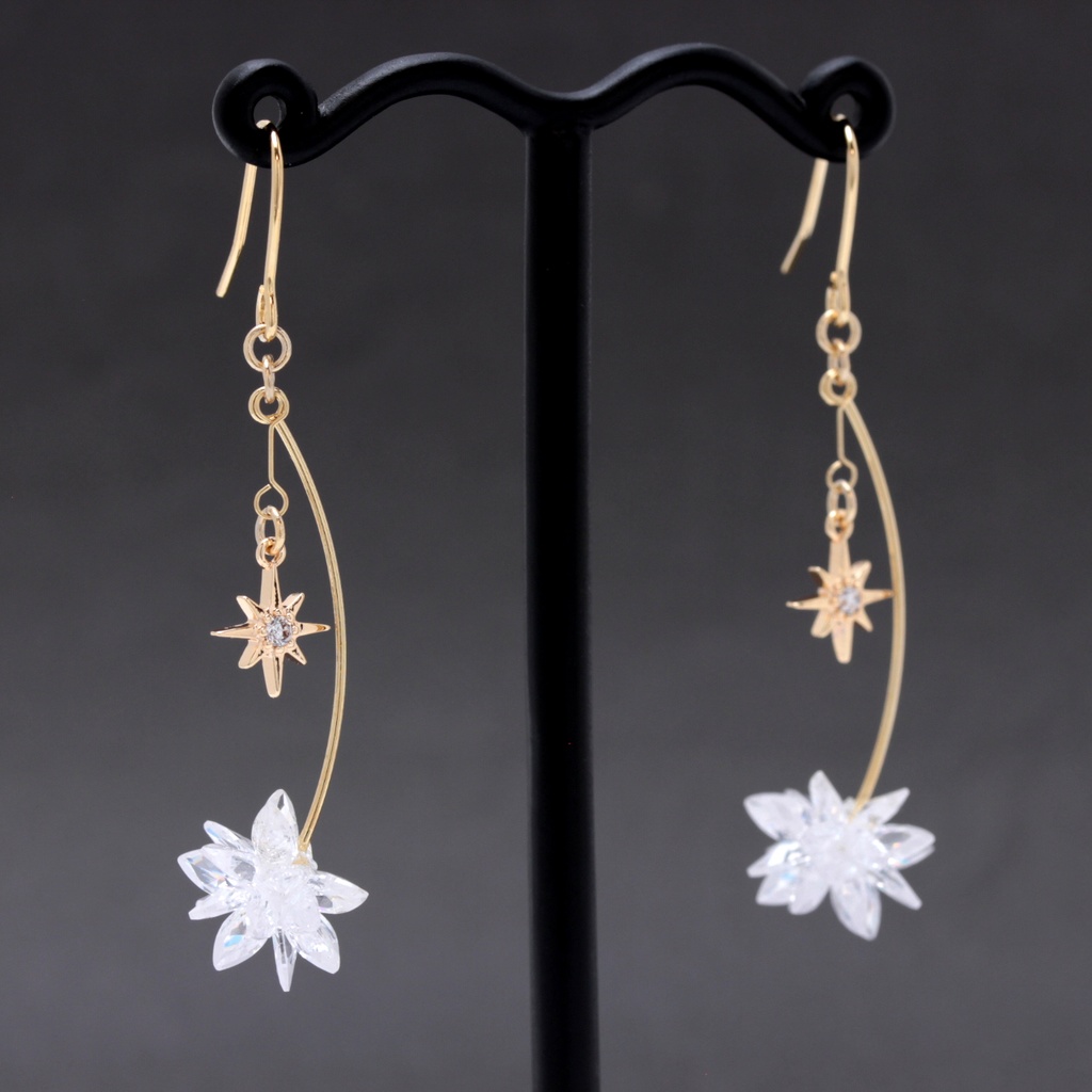 Arch Crystal(1110) ピアス/イヤリング/ノンホールピアス/樹脂ピアス