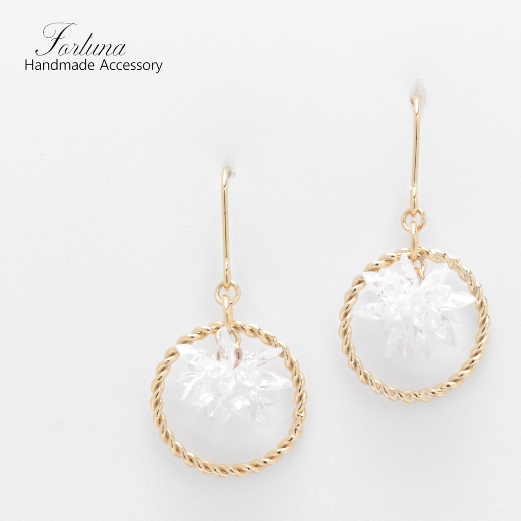 Ring&Crystal(1121) ピアス/イヤリング/ノンホールピアス/樹脂ピアス