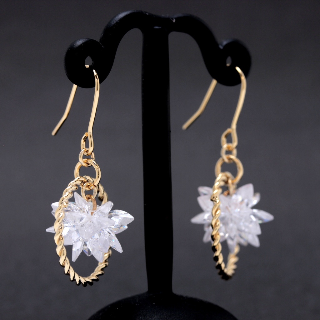 Ring&Crystal(1121) ピアス/イヤリング/ノンホールピアス/樹脂ピアス