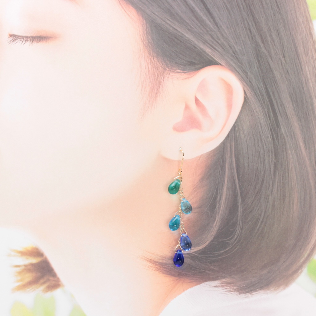 マリンドロップ(1135) ピアス/イヤリング/ノンホールピアス/樹脂ピアス