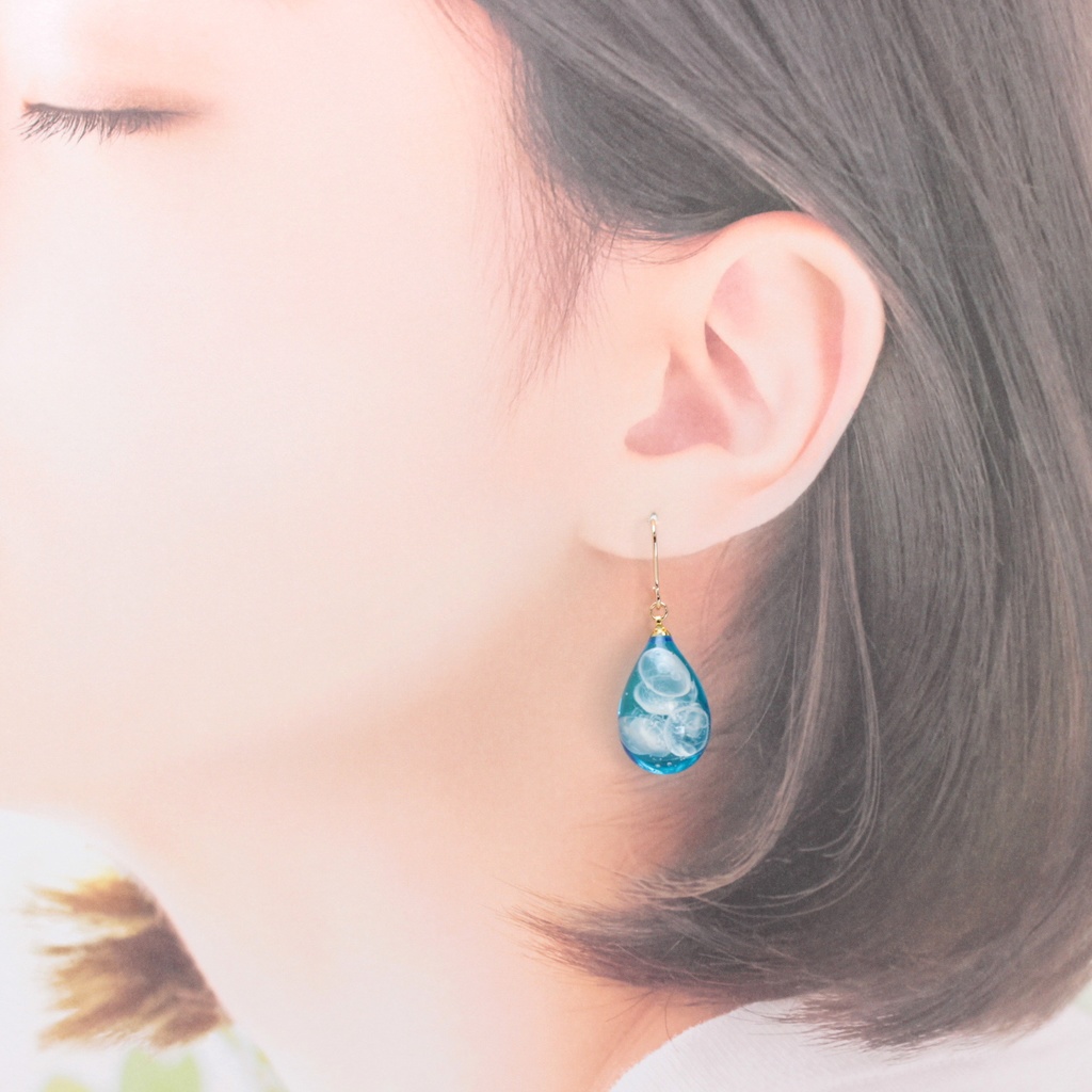 海月(1142) ピアス/イヤリング/ノンホールピアス/樹脂ピアス