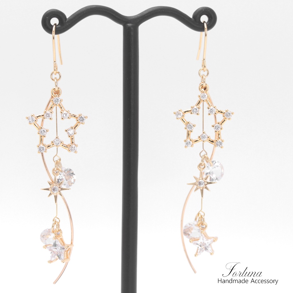 Star crystal(1151) ピアス/イヤリング/ノンホールピアス/樹脂ピアス