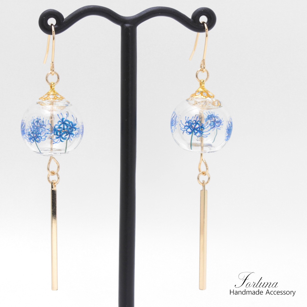 風鈴~彼岸花②~(1152) ピアス/イヤリング/ノンホールピアス/樹脂ピアス