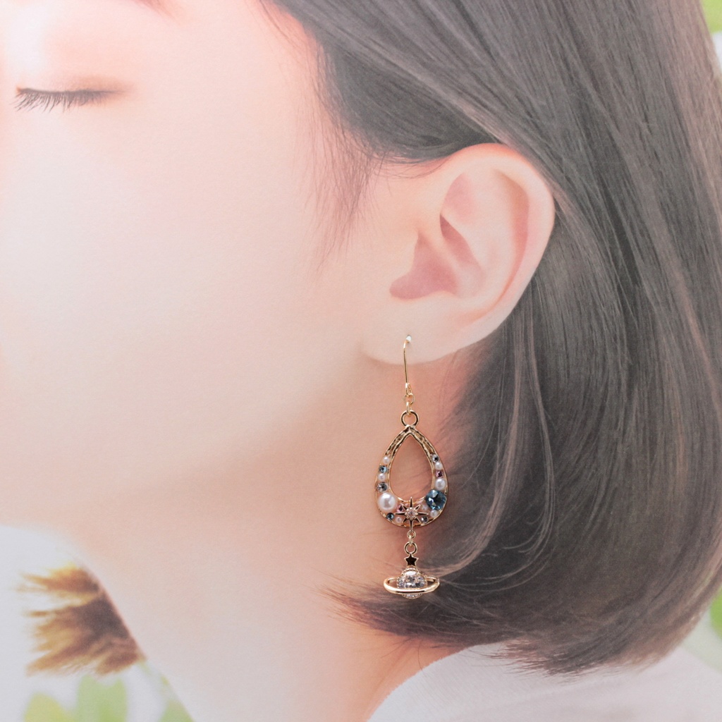 Colorful Planet(1266) ピアス/イヤリング/ノンホールピアス/樹脂ピアス