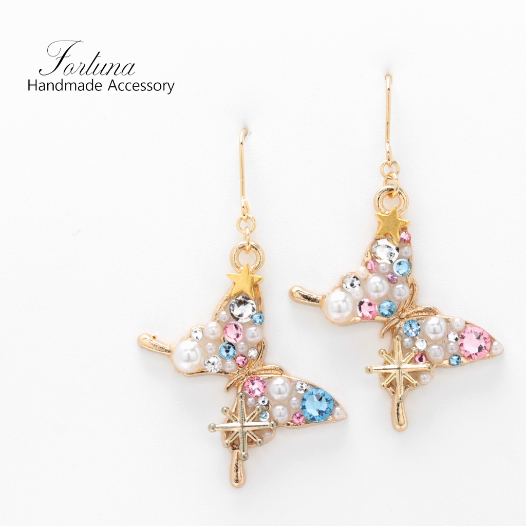 Colorful Butterfly(1277) ピアス/イヤリング/ノンホールピアス/樹脂ピアス