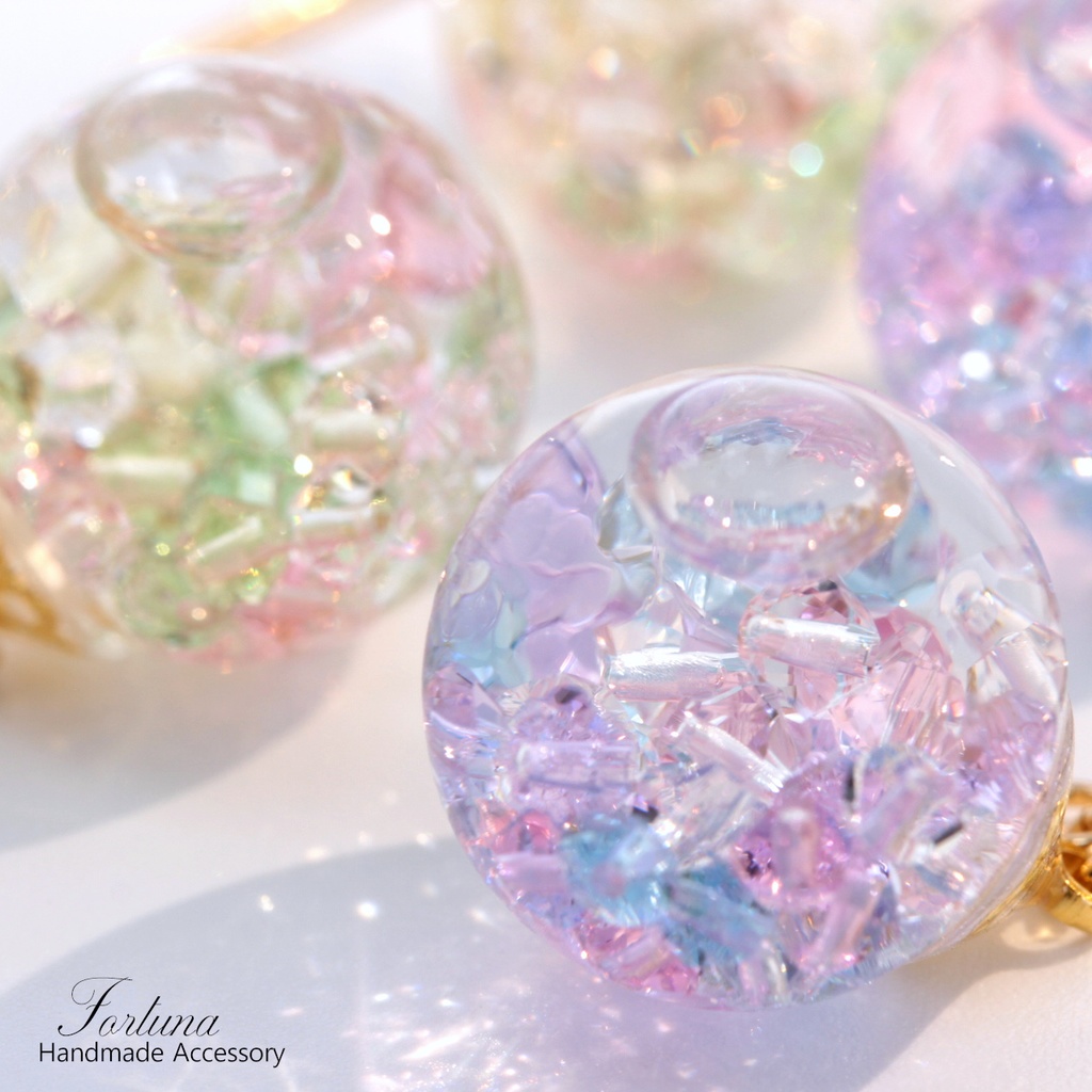 紫陽花カラー(1278)  ピアス/イヤリング/ノンホールピアス/樹脂ピアス