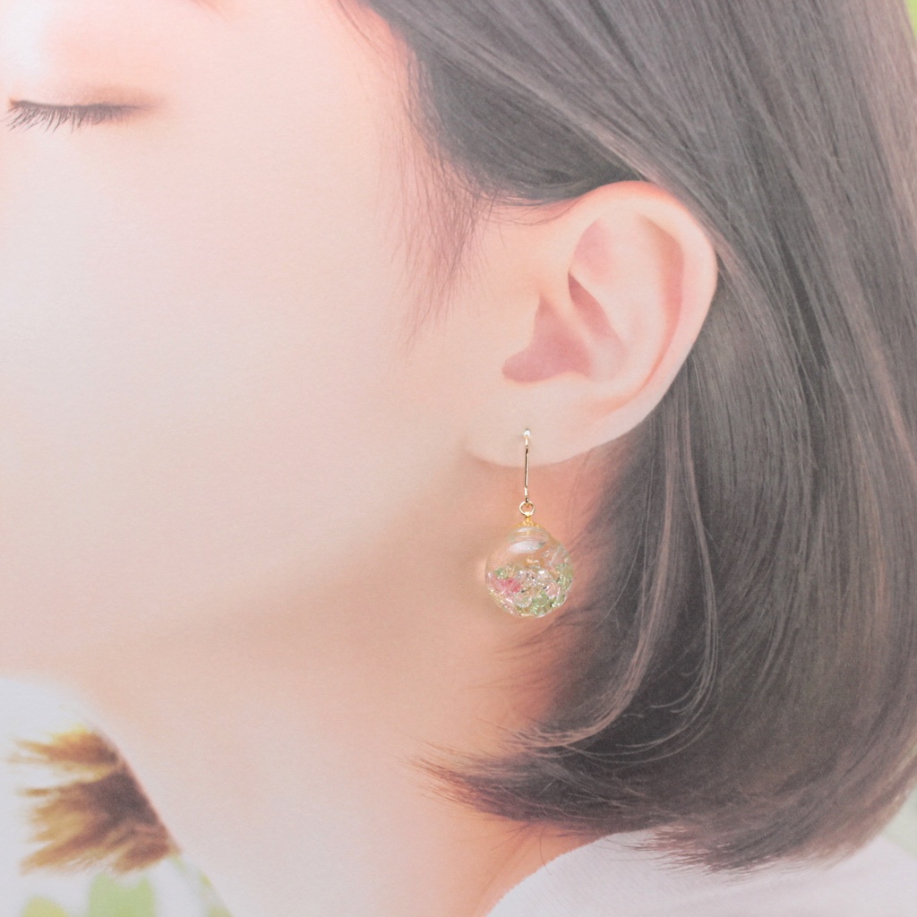 春爽花カラー(1279) ピアス/イヤリング/ノンホールピアス/樹脂ピアス