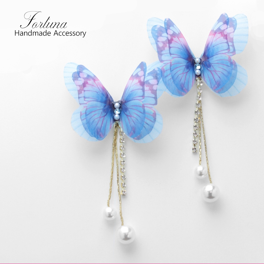 幻想蝶~青~(1282) ピアス/ノンホールピアス/樹脂ピアス