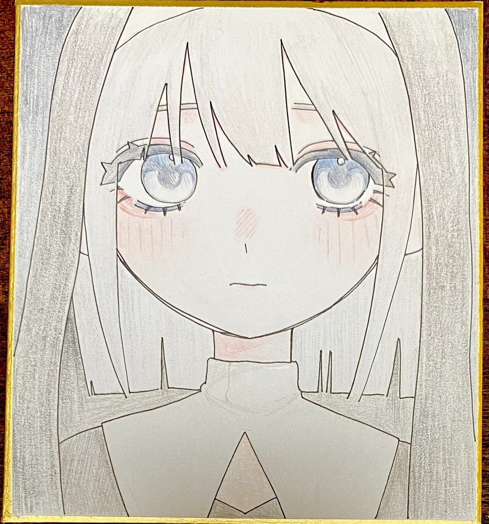 【ミニ色紙】白髪シスター