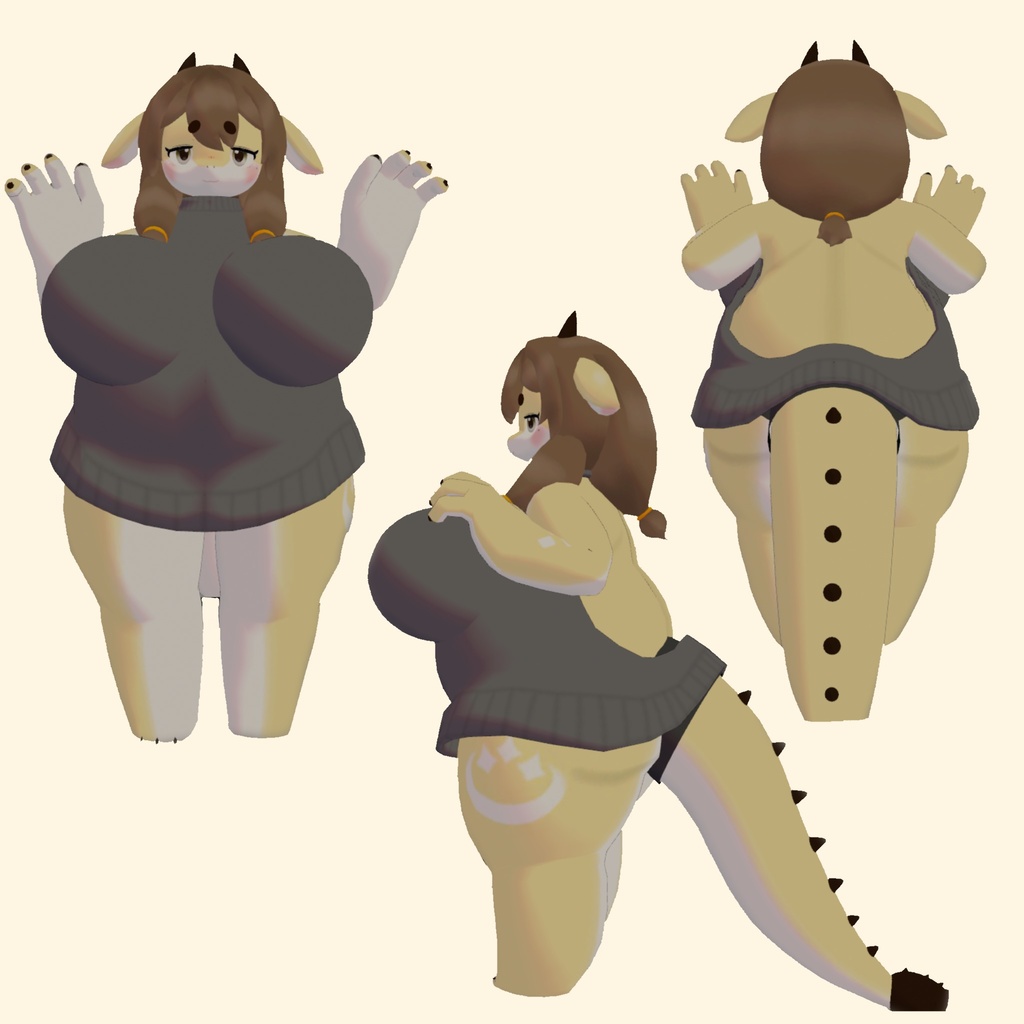 【VRChat】Prali2é(プラリネ)【オリジナル3Dモデル】