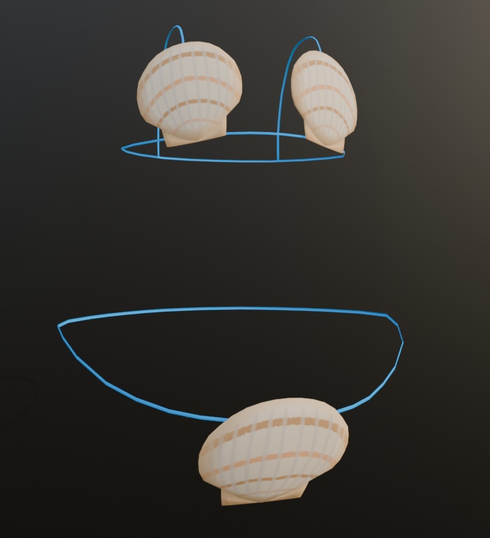 【無料】貝殻ビキニ【VRChat向け衣装】