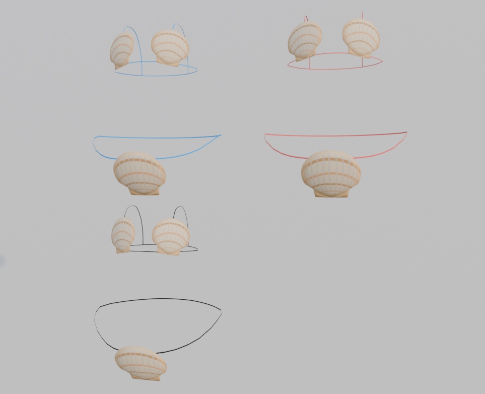 【無料】貝殻ビキニ【VRChat向け衣装】