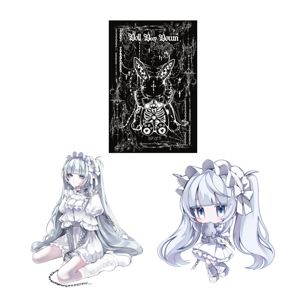[Doll Deep Down]ステッカーセット(3種セット)