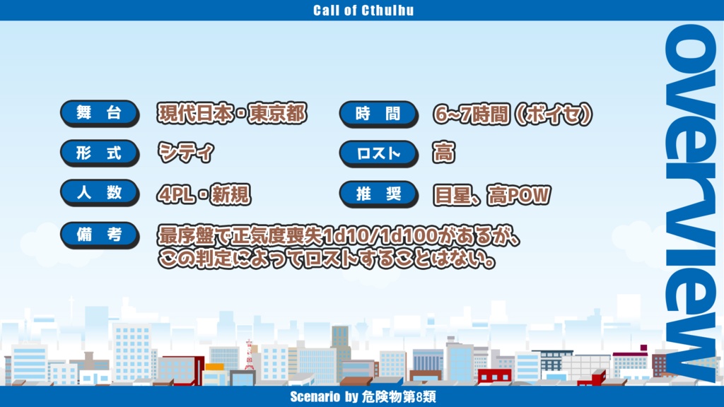 CoC「HO4が都庁で変形ロボになってクトゥルフと戦うシナリオ」SPLL:E192728