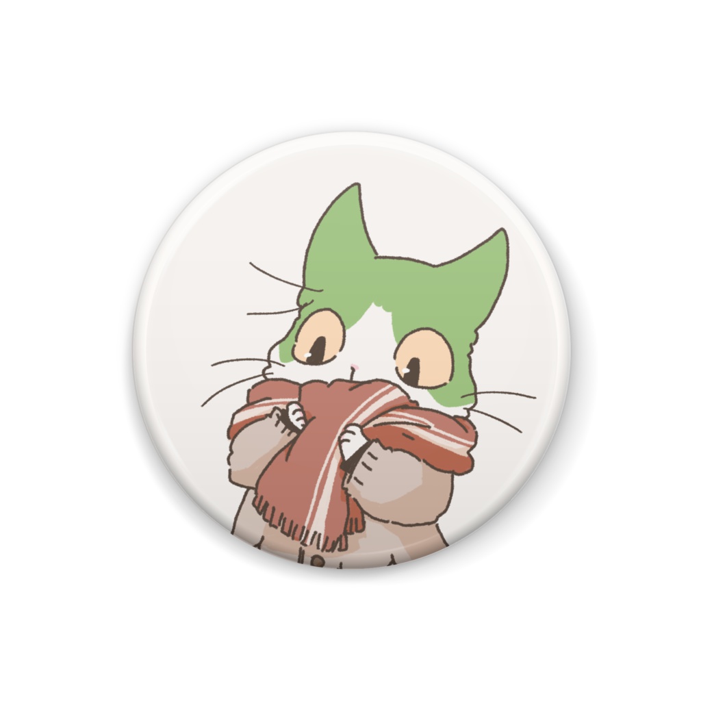 マフラーもふっ缶バッジ 【受注生産】