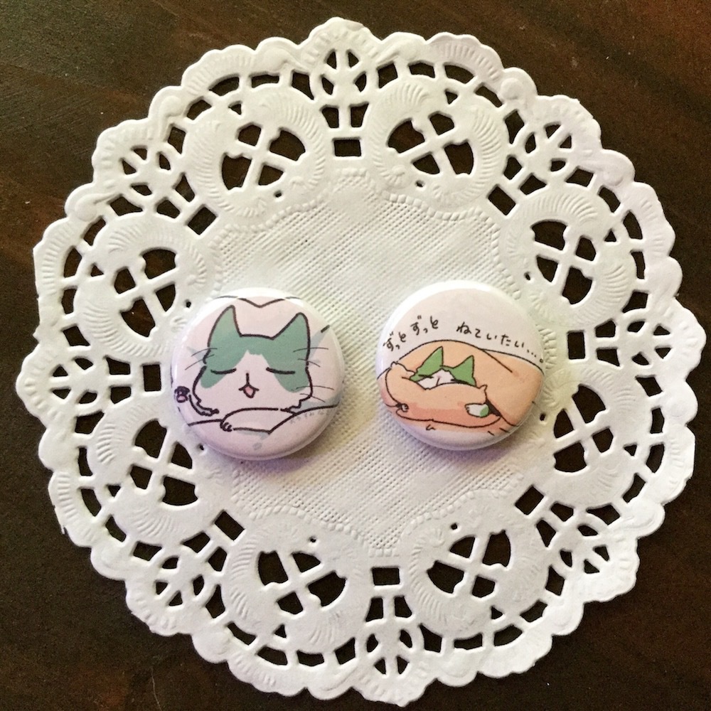 ねむねむハチワレ 缶バッジセット