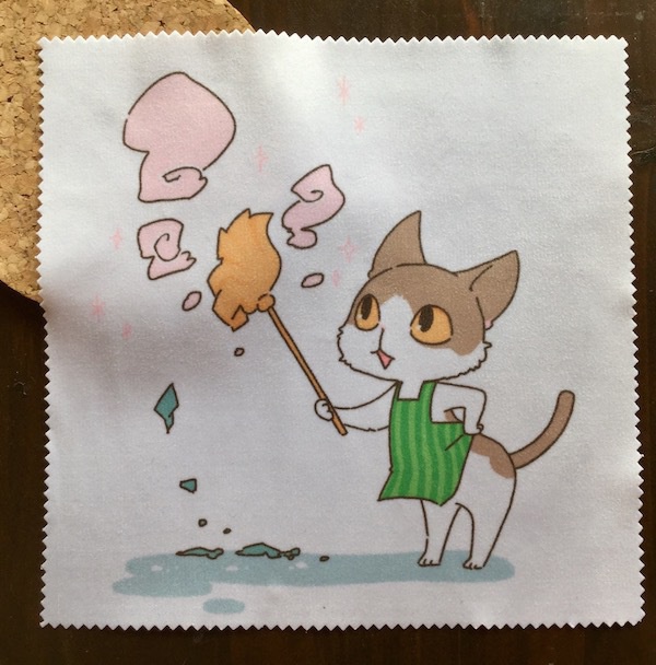はりきりお掃除ねこ メガネ拭き