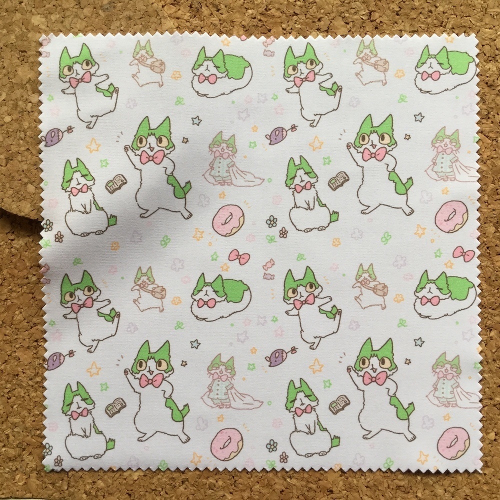 ハチワレいっぱい！メガネ拭き