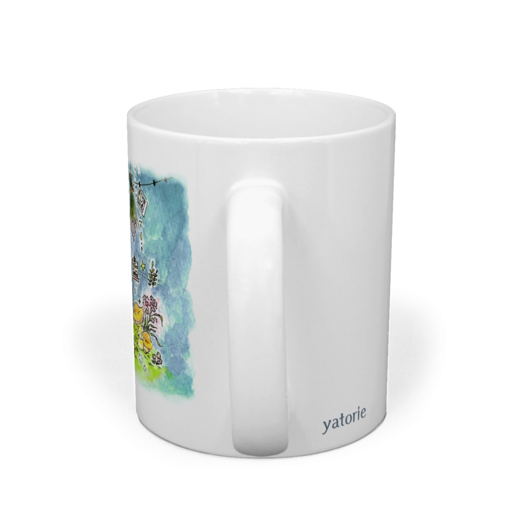 ハチワレのひみつの場所マグカップ