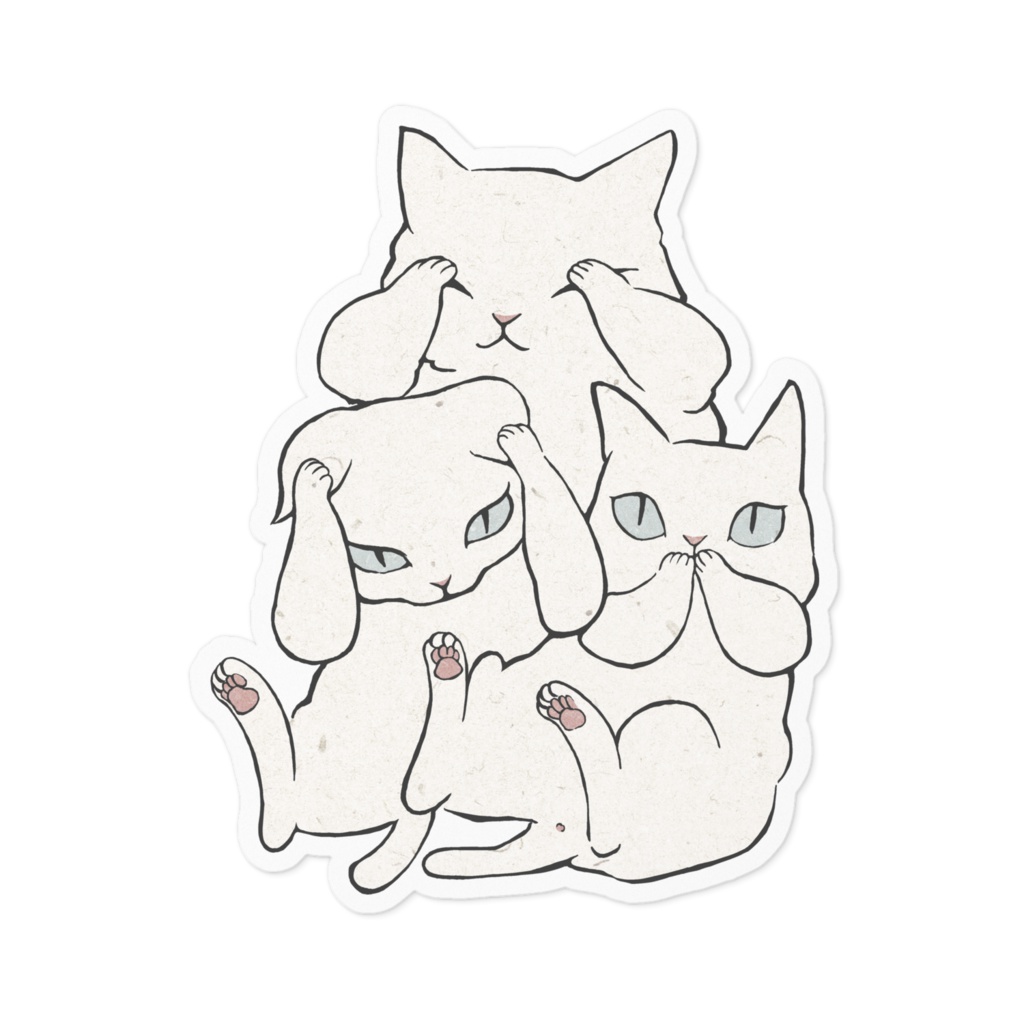 3にゃいステッカー