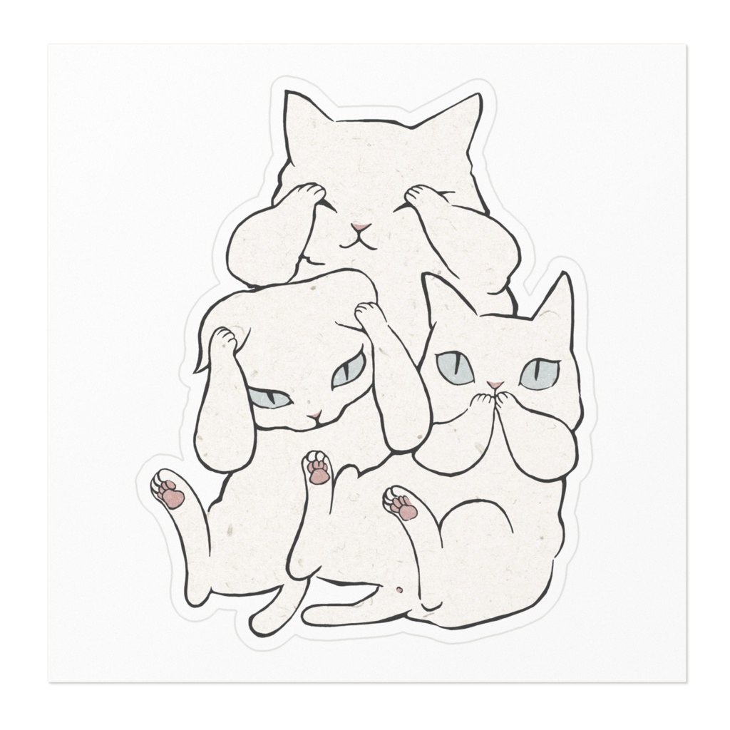 3にゃいステッカー