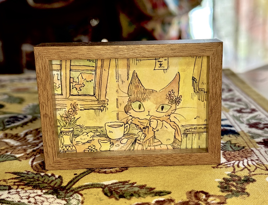 ミニ原画「おうち時間」