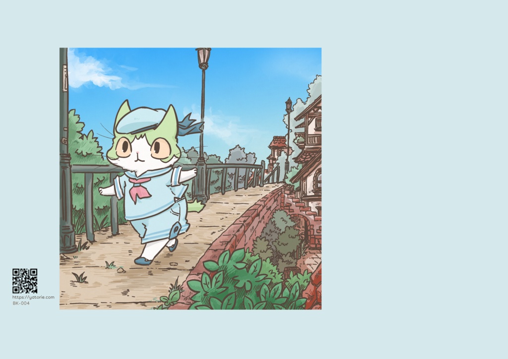 お散歩ハチワレブックカバー