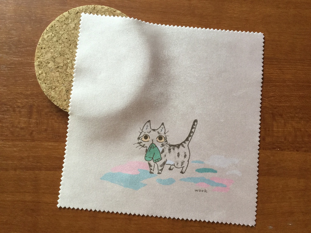 お仕事キジトラねこ 眼鏡拭き