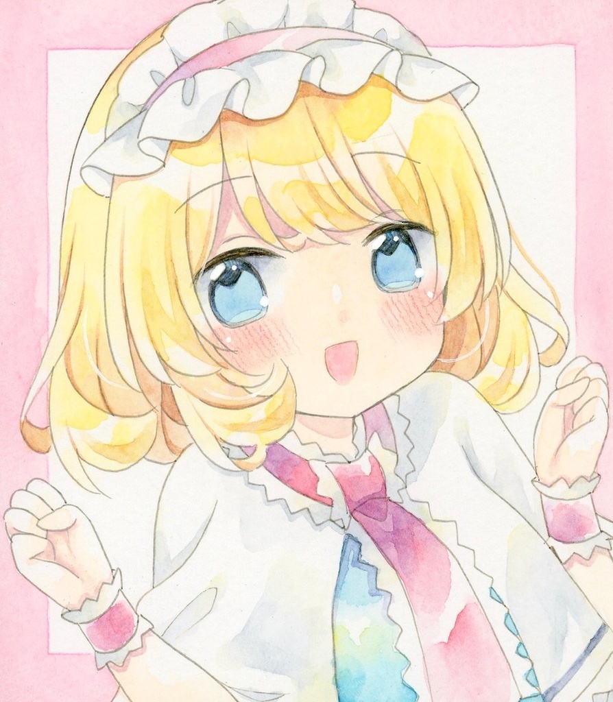 手描きイラスト色紙 アリス