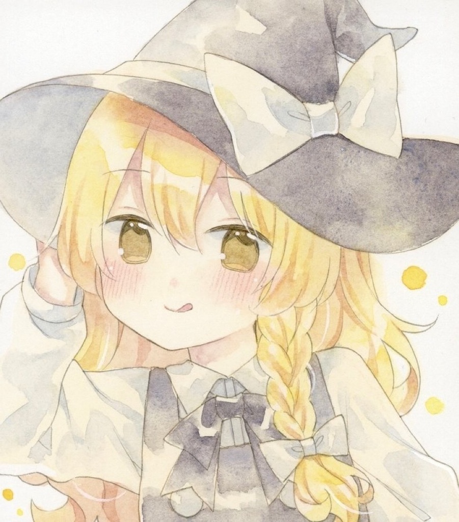 手描きイラスト色紙 霧雨魔理沙