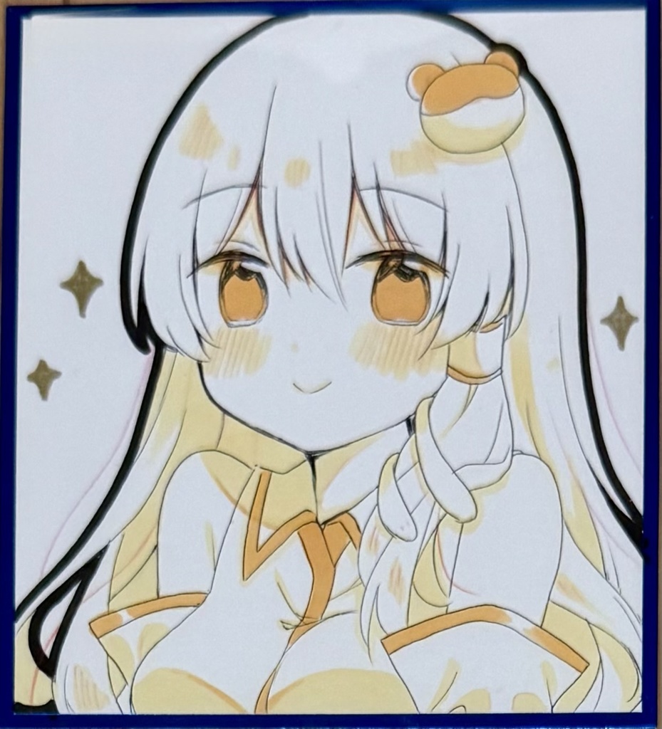 手描きイラスト色紙 単色 早苗