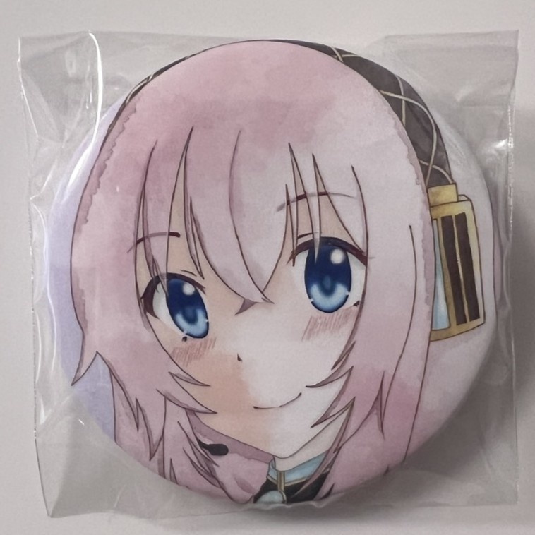 おやすみSONGSジャケット缶バッジ 巡音ルカ ver.