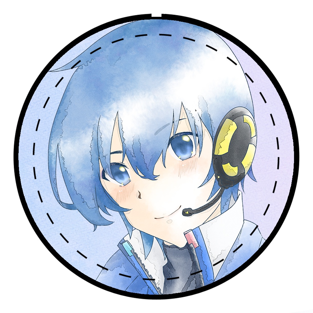 おやすみSONGSジャケット缶バッジ　KAITO ver.
