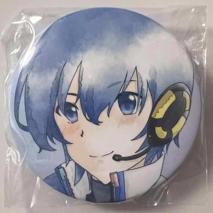 おやすみSONGSジャケット缶バッジ KAITO ver.