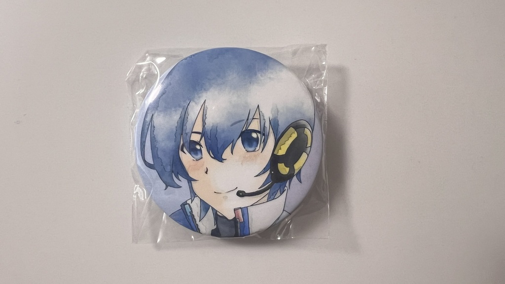 おやすみSONGSジャケット缶バッジ KAITO ver.