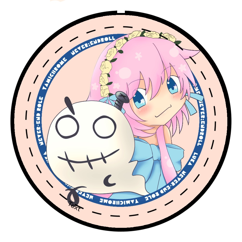 巡音ルカwithやみくろアイコン缶バッジ(ネバーエンドロール衣装)