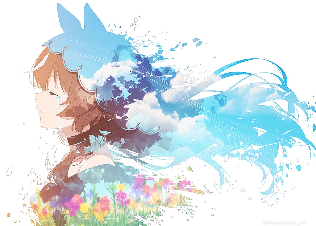 『拝啓　優しい貴方へ』A4額縁入りAIアートプリント