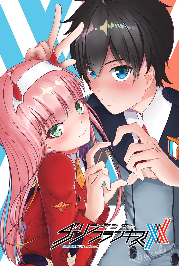 Fan Art Couple - Zero Two x Hiro - Tapestry