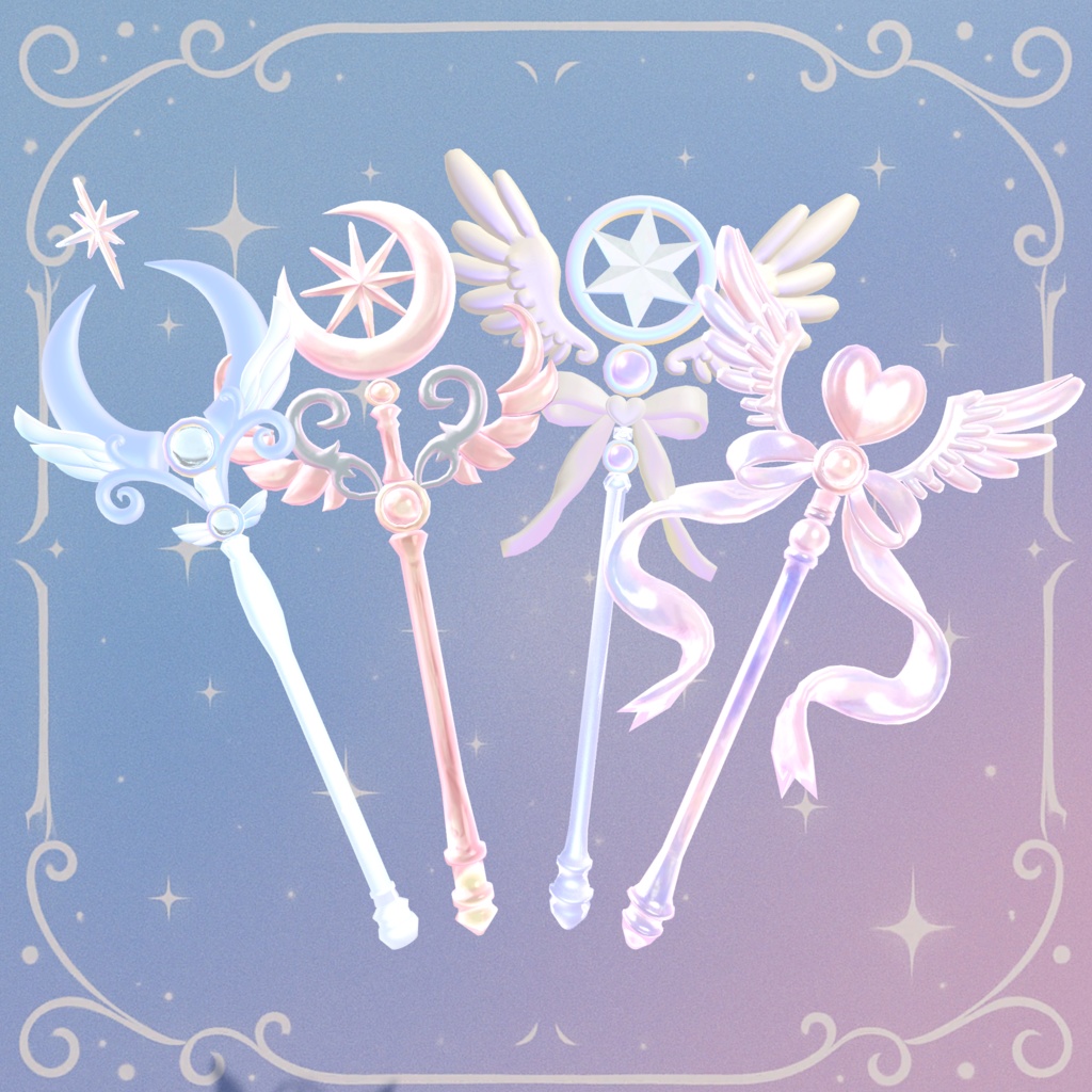 【VRC向け小物】魔法少女ステッキ