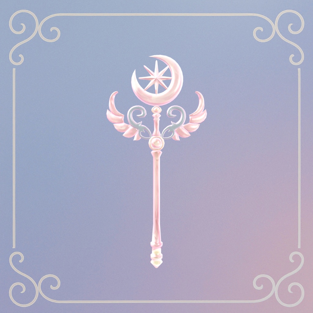 【VRC向け小物】魔法少女ステッキ