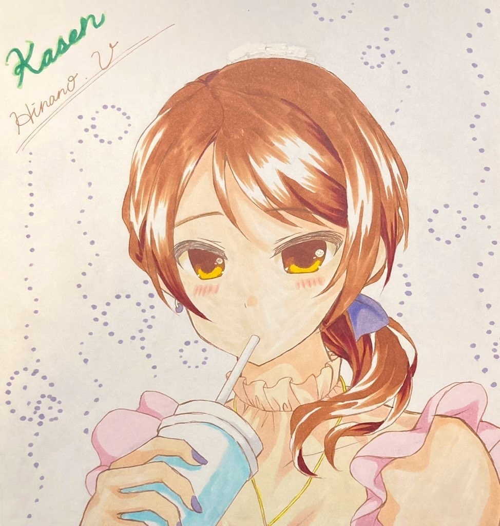 デレマス  北条加蓮 フルカラー色紙