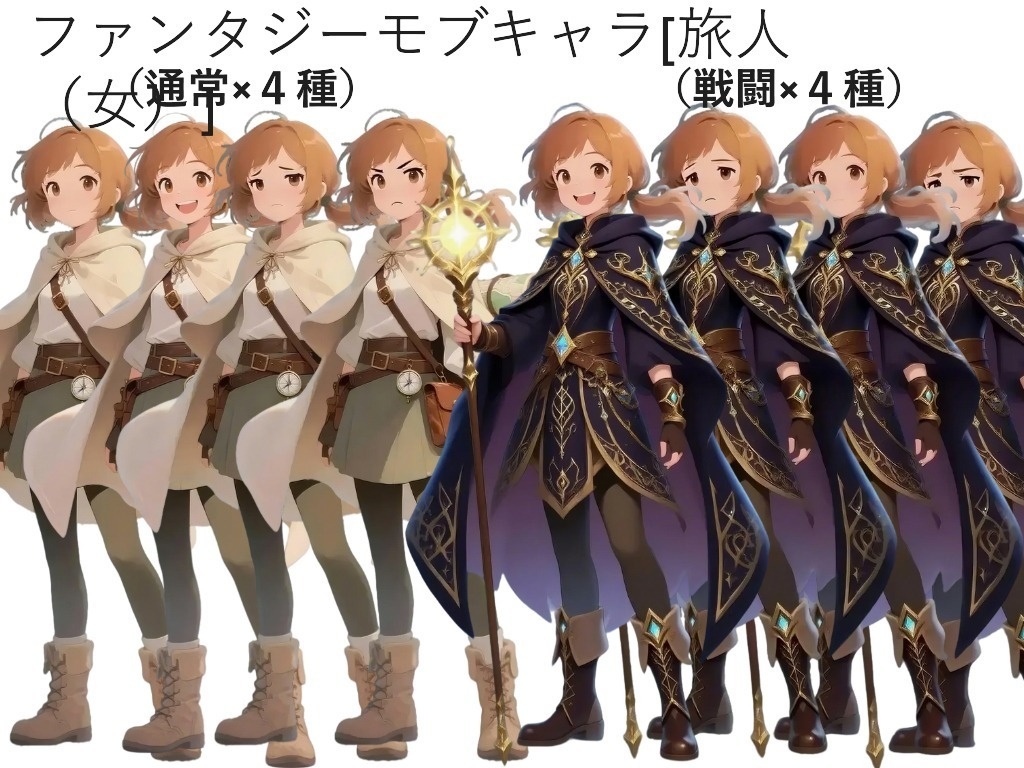 ファンタジー モブキャラ【旅人】男、女