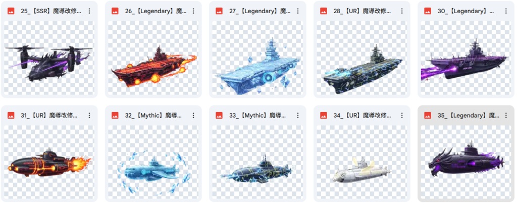 自衛隊風キャラクターセット(67種)乗り物(40種)