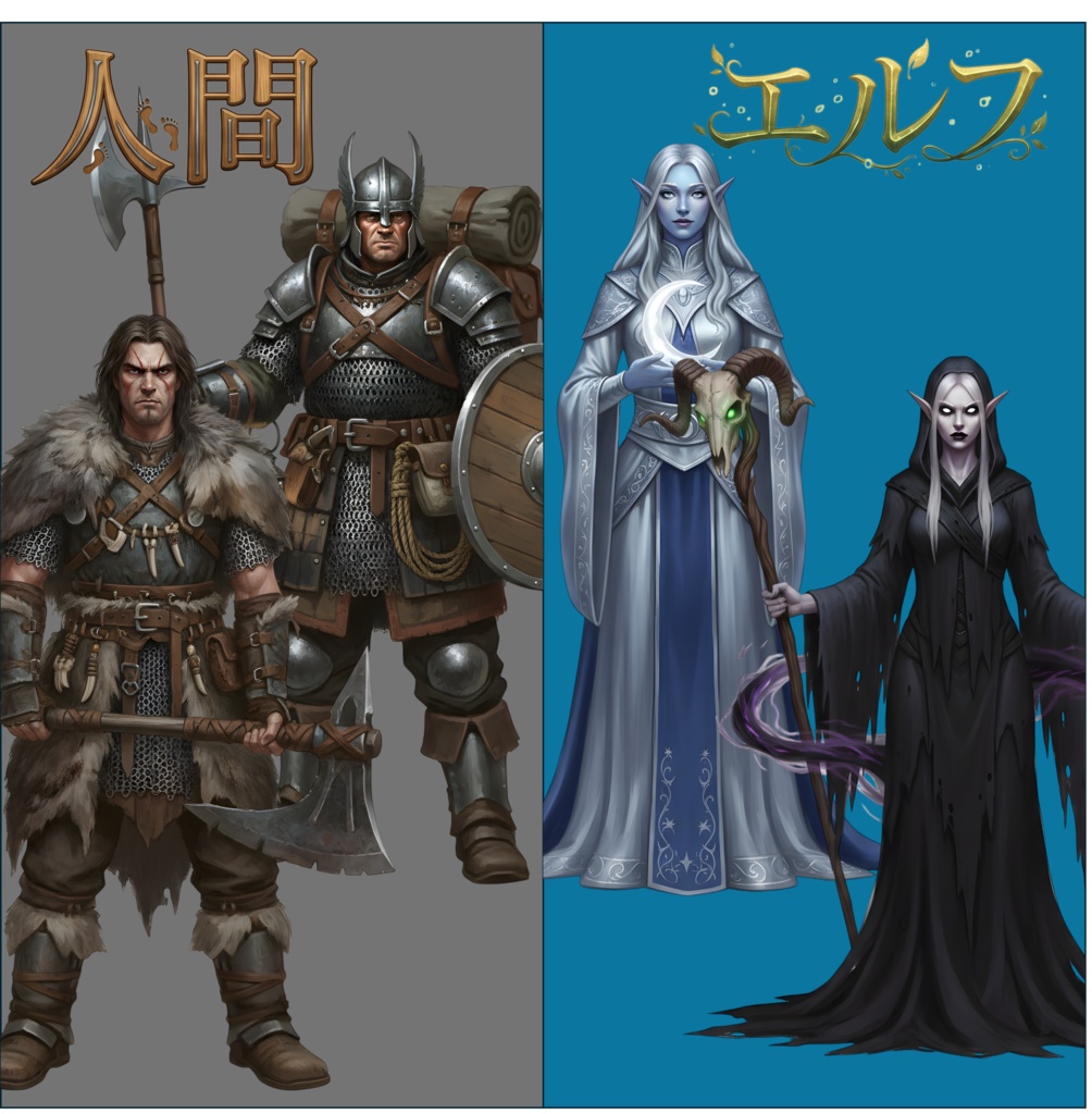 【商用可フリー素材】ファンタジーキャラ200種セット